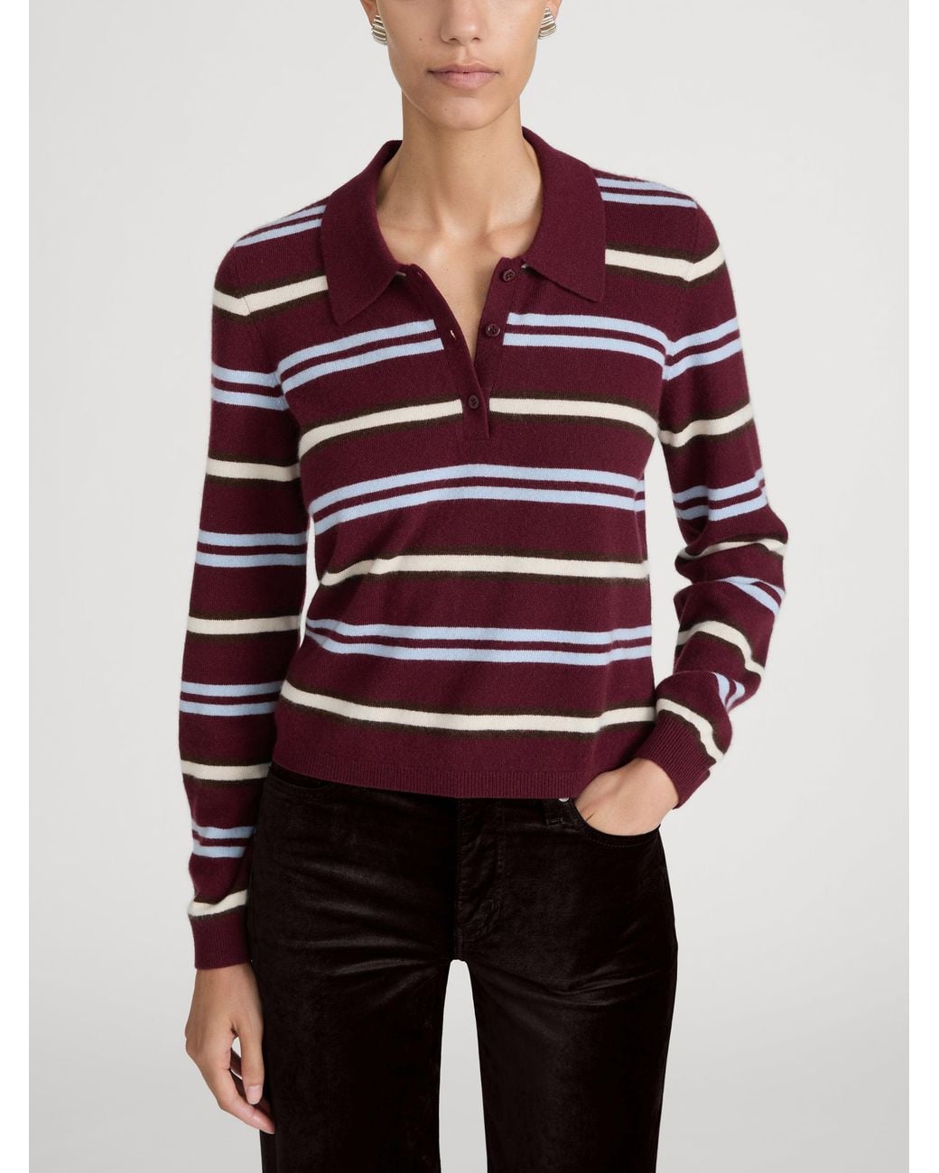 FRAME Red The Cashmere Weekender Polo