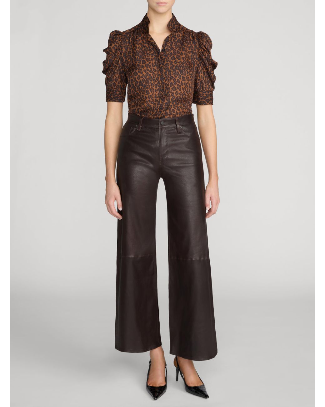 FRAME Brown The Gillian Top