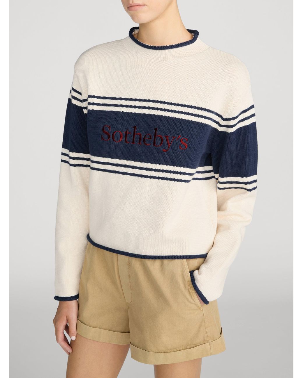 FRAME White Sotheby's Rolled Sweater