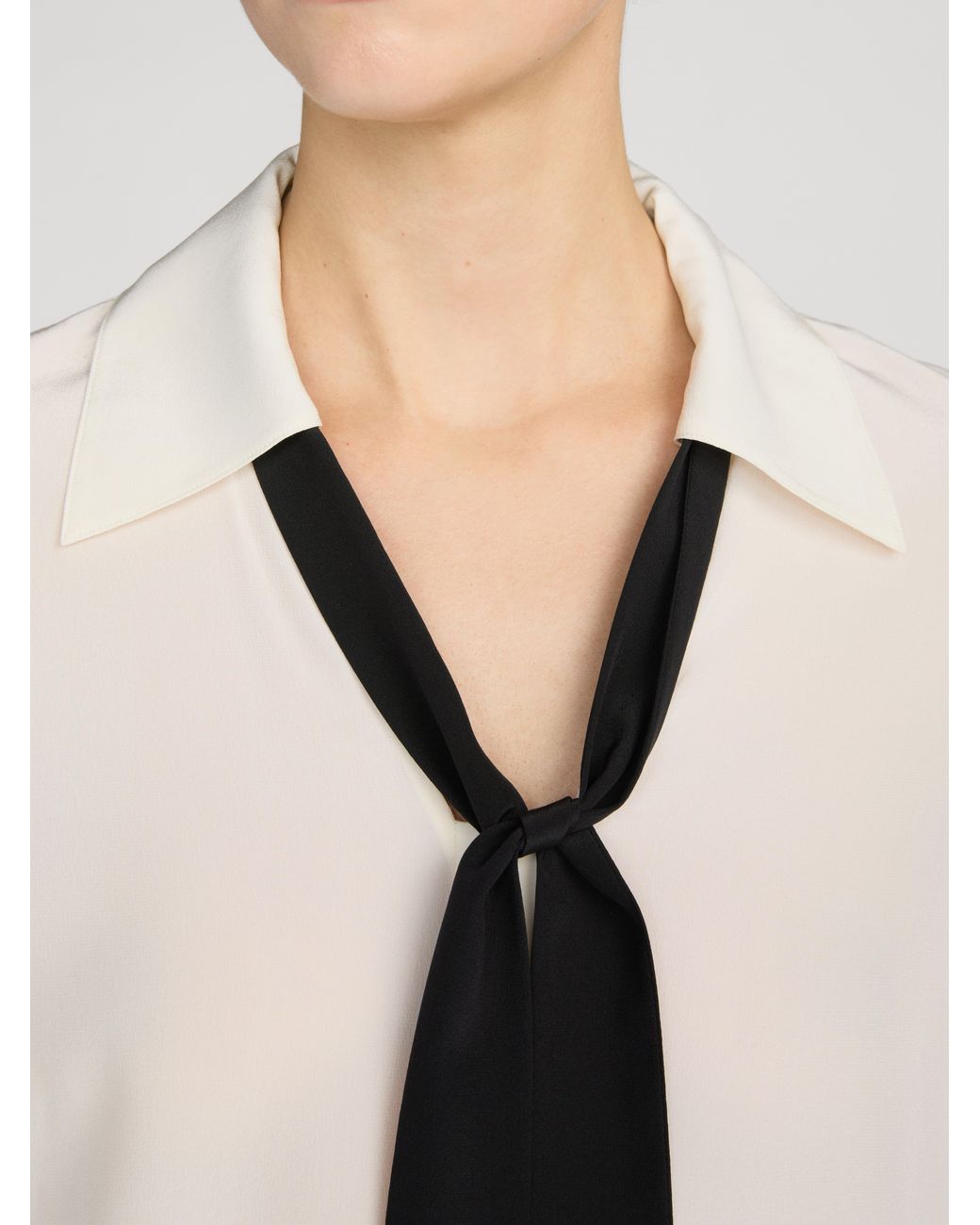 FRAME Natural The Contrast Tie Shirt
