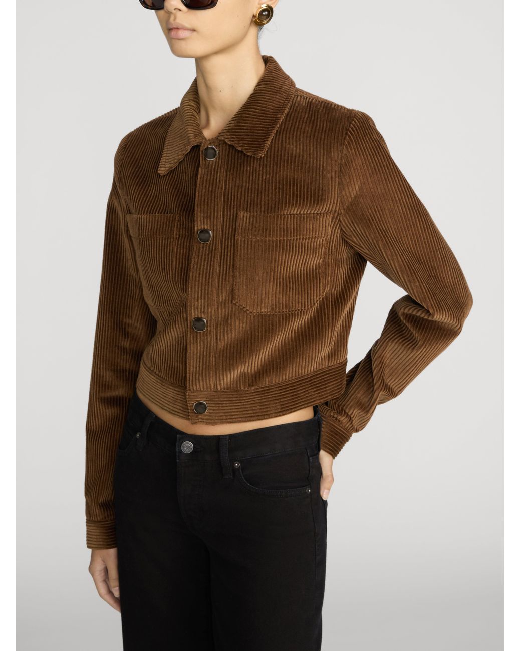 FRAME Brown The Small Corduroy Jacket