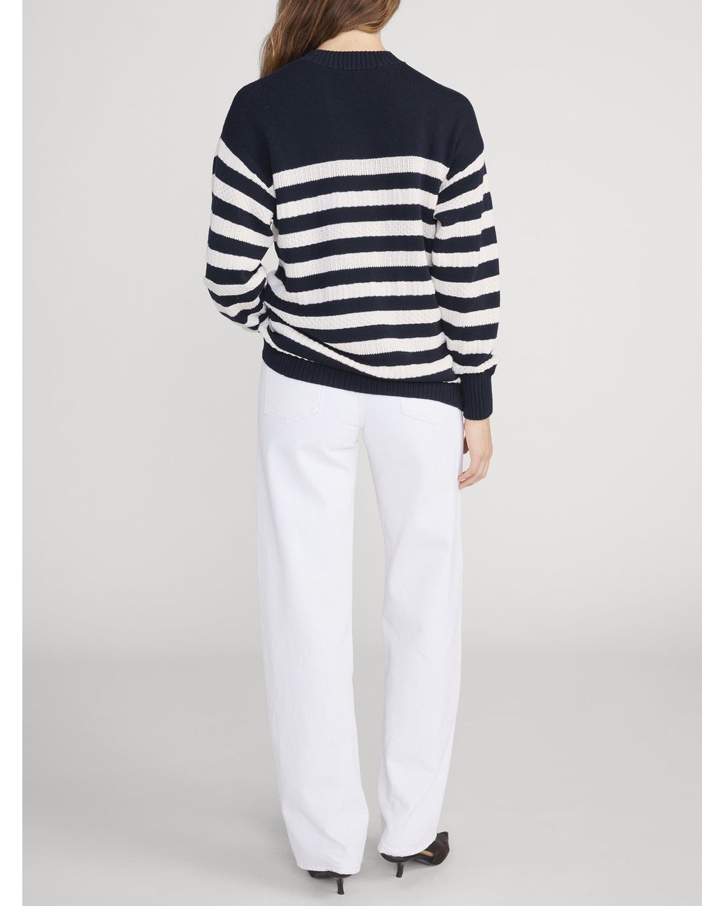 FRAME Blue The Variation Stripe Crew