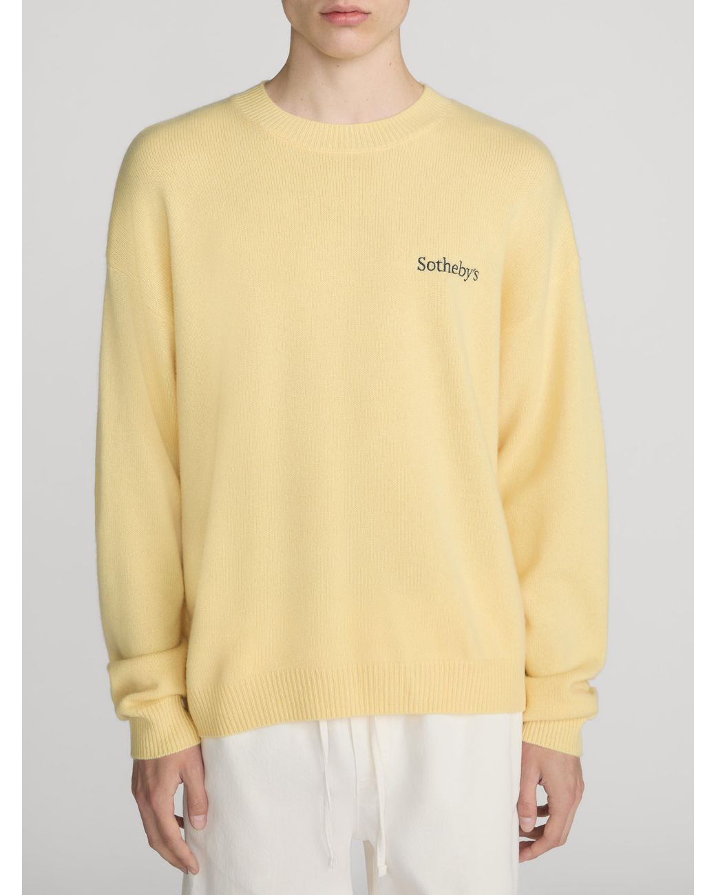 FRAME Yellow Sotheby's Cashmere Sweater for men