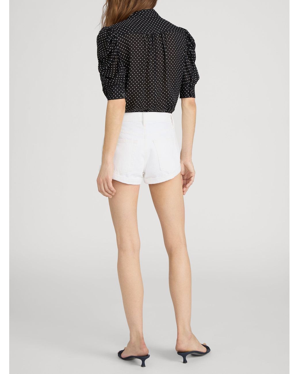 FRAME Black The Gillian Top