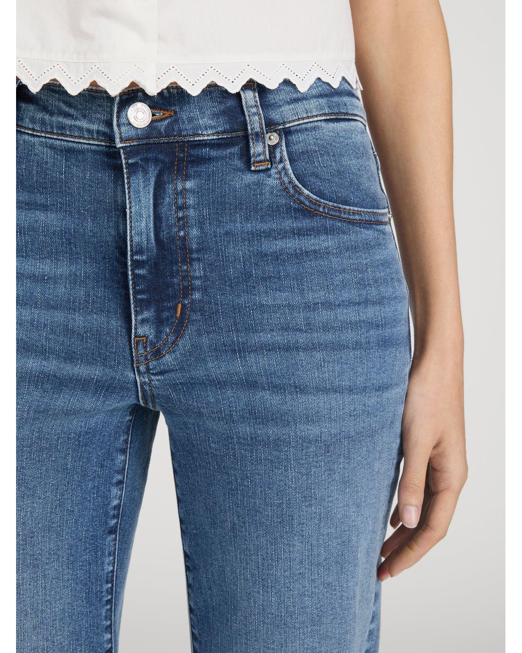 FRAME Blue Dark The Mellow Mid Rise Jeans