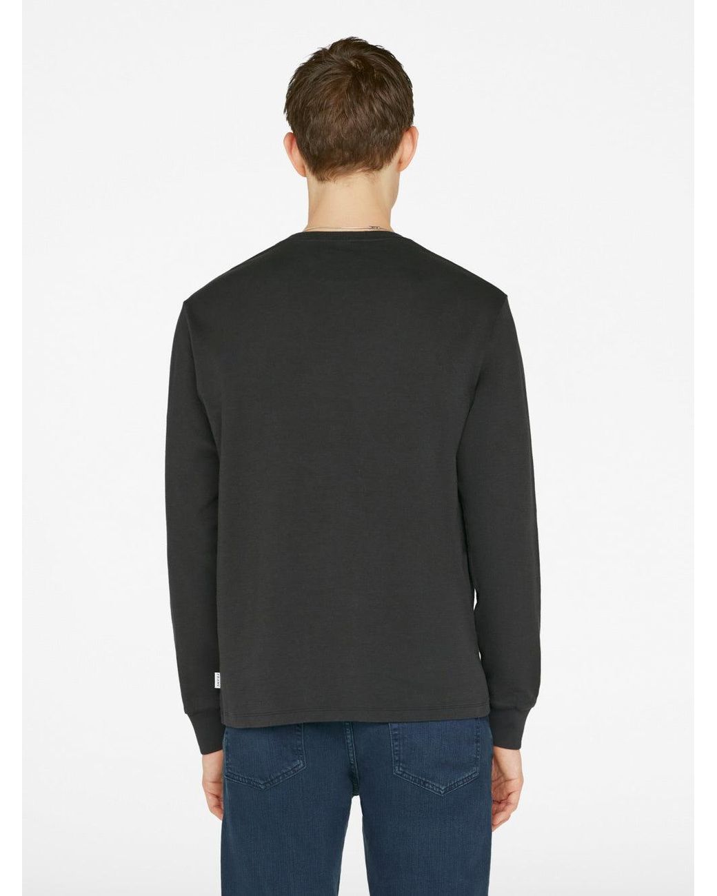 FRAME Blue Duo Fold Long Sleeve Tee for men