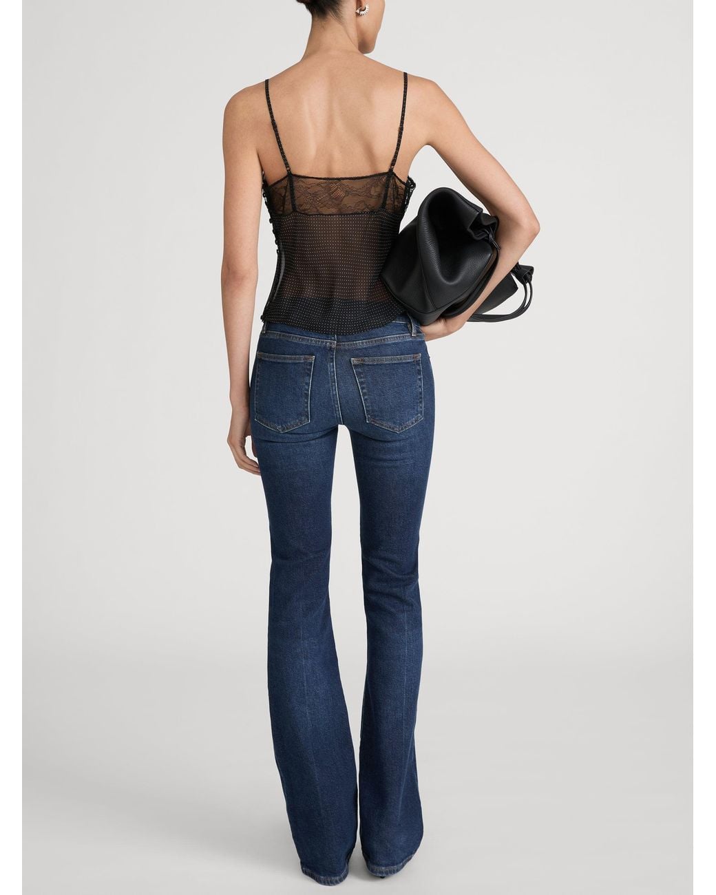 FRAME Black The Lace Delphine Cami