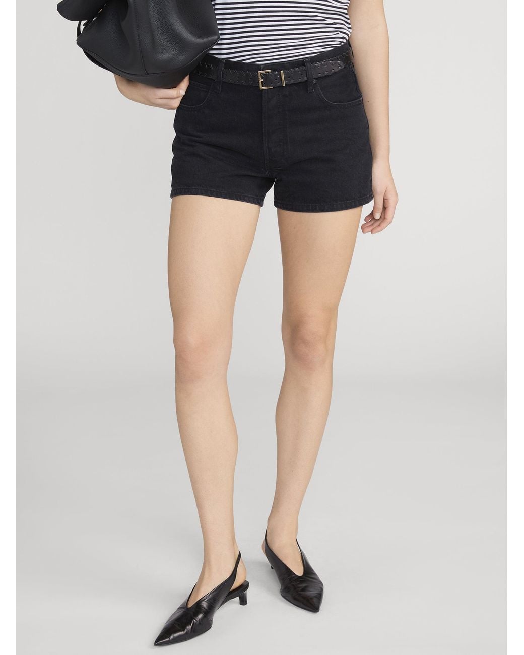 FRAME Black The Hang Short