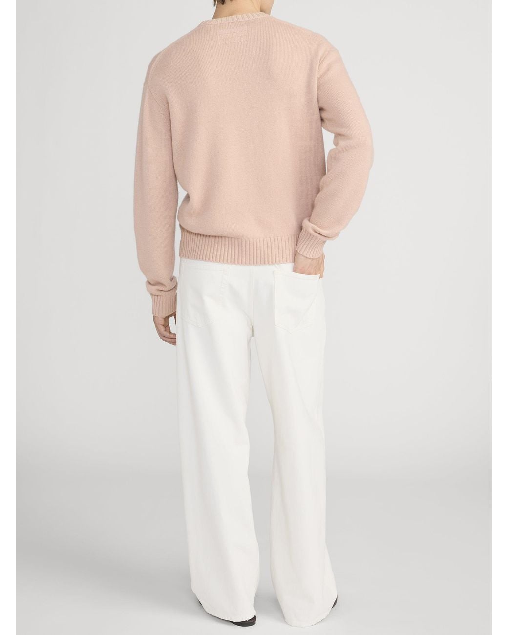 FRAME Natural Cashmere Crewneck Sweater for men