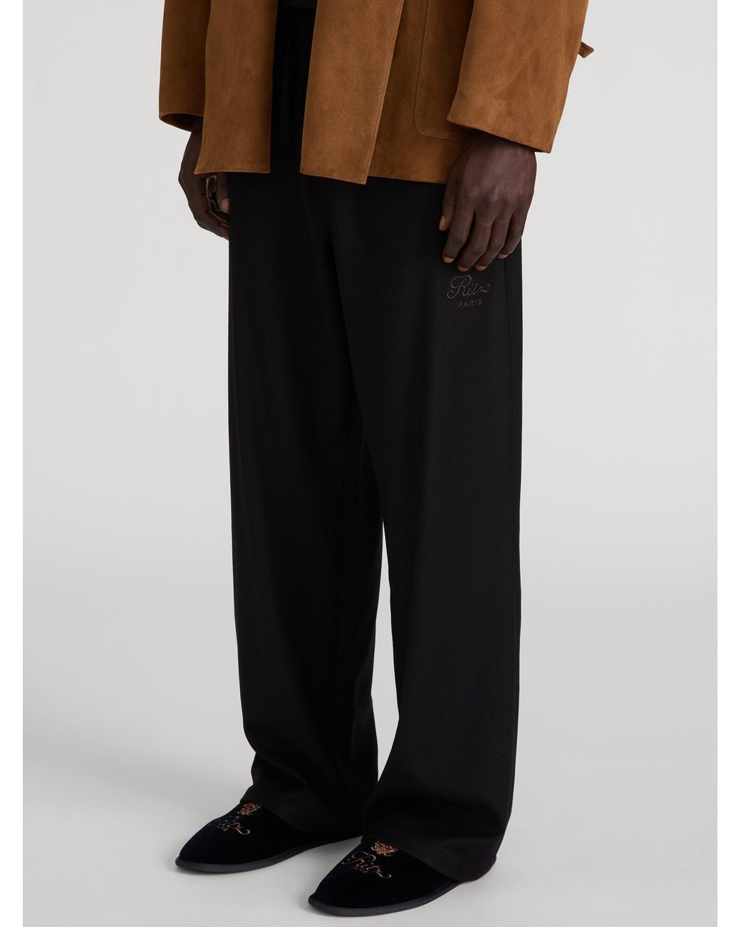 FRAME Black The Ritz Pyjama Pants for men