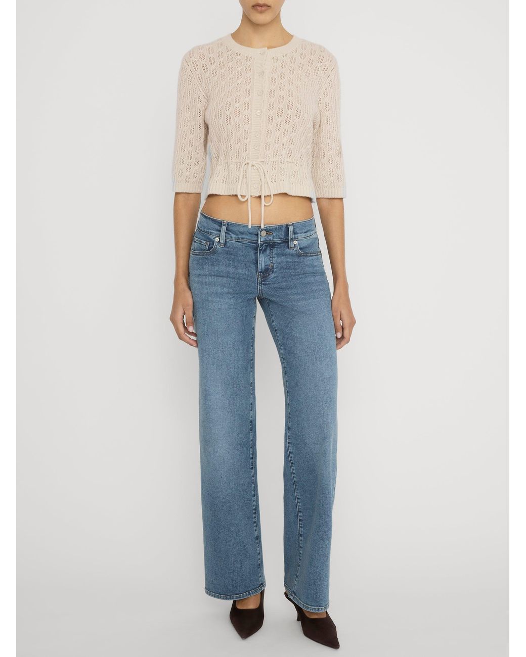 FRAME Blue Low Rise Le Slim Palazzo