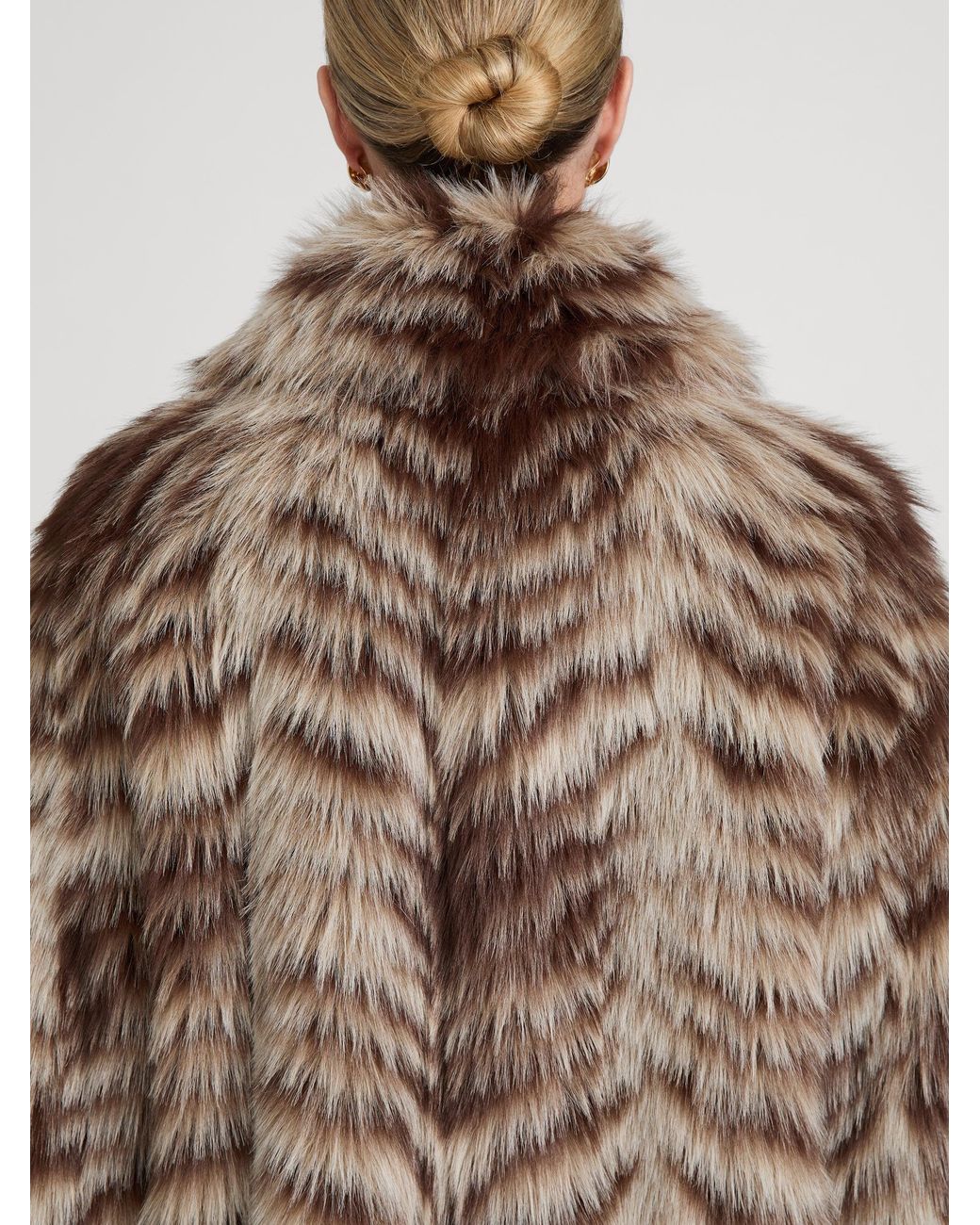 FRAME Brown The Alpine Chevron Coat