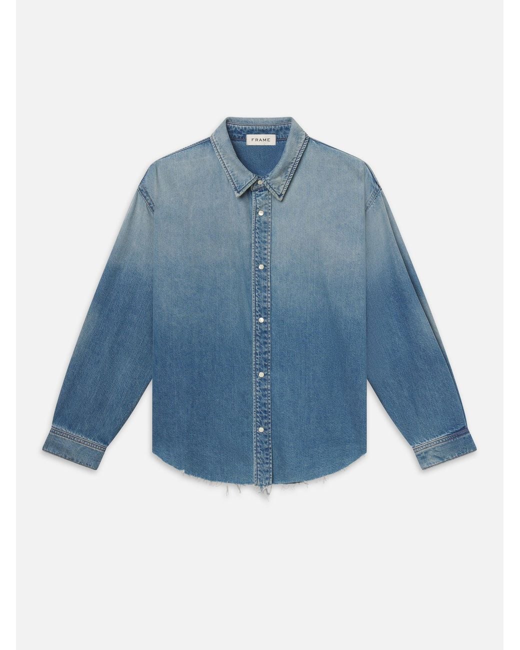 FRAME Blue Relaxed Denim Shirt for men