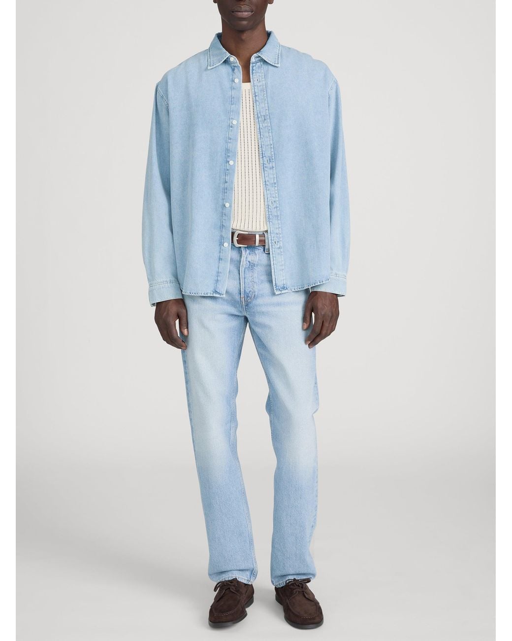 FRAME Blue Classic Denim Shirt for men