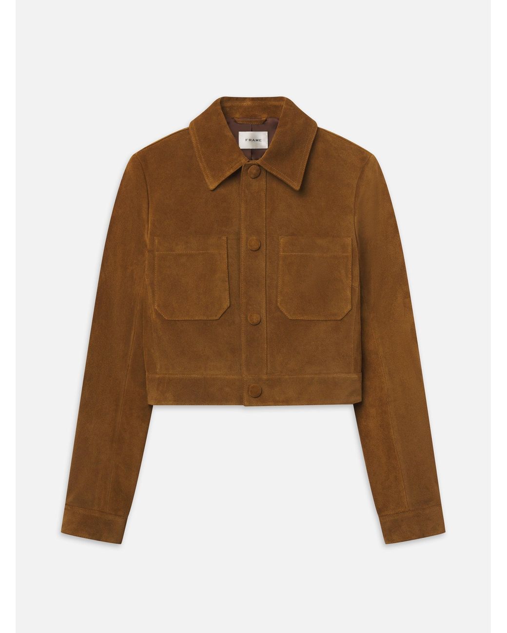 FRAME Brown The Suede Small Jacket