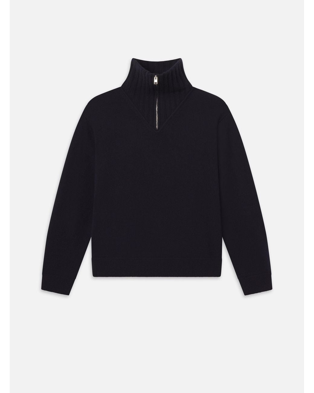 FRAME Blue Half Zip Sweater