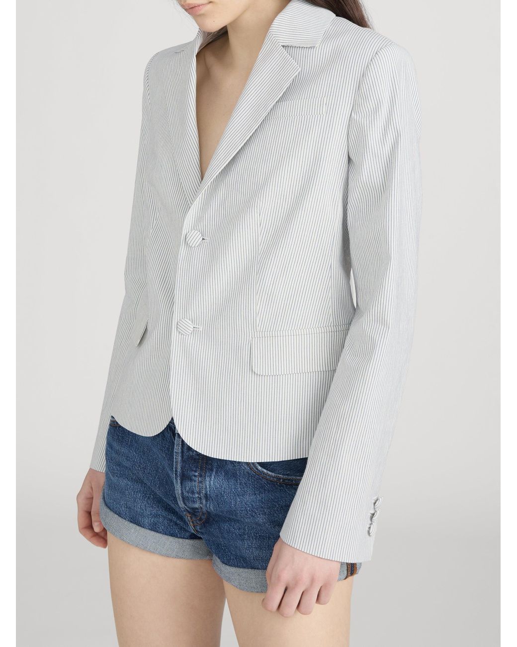 FRAME White The Stripe Classic Blazer