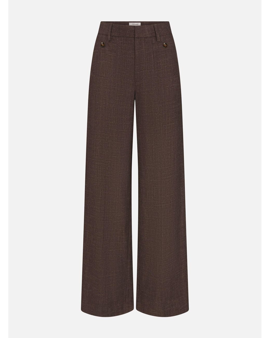 FRAME Brown The Slim Palazzo Trouser Modernist Pocket