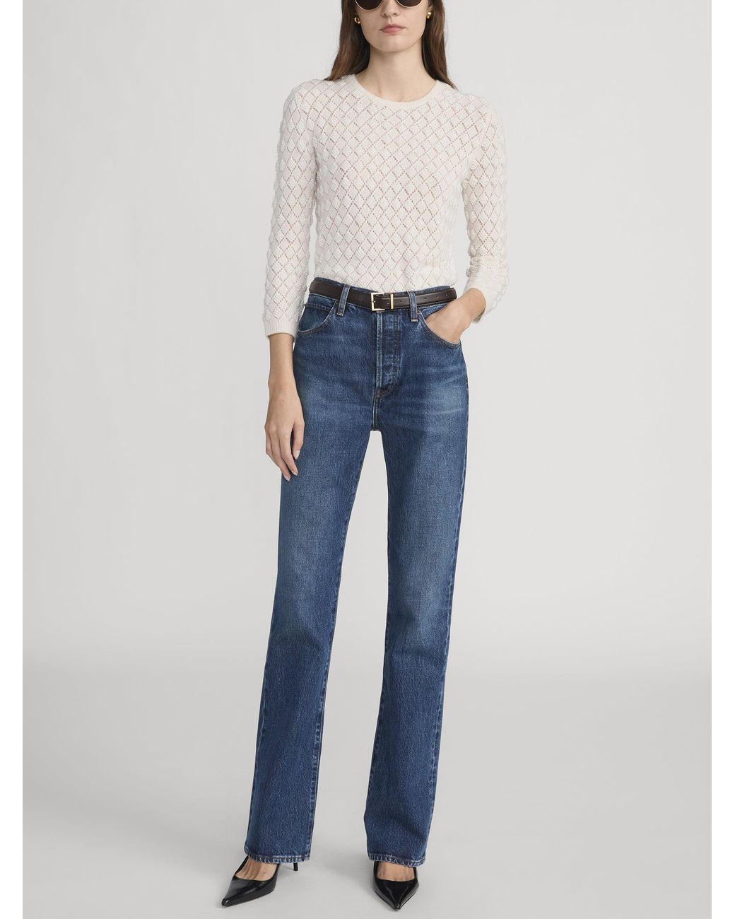 FRAME White The Pearl Sweater