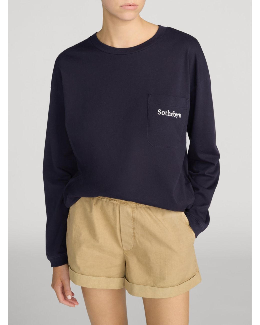 FRAME Blue Sotheby's Long Sleeve Tee for men
