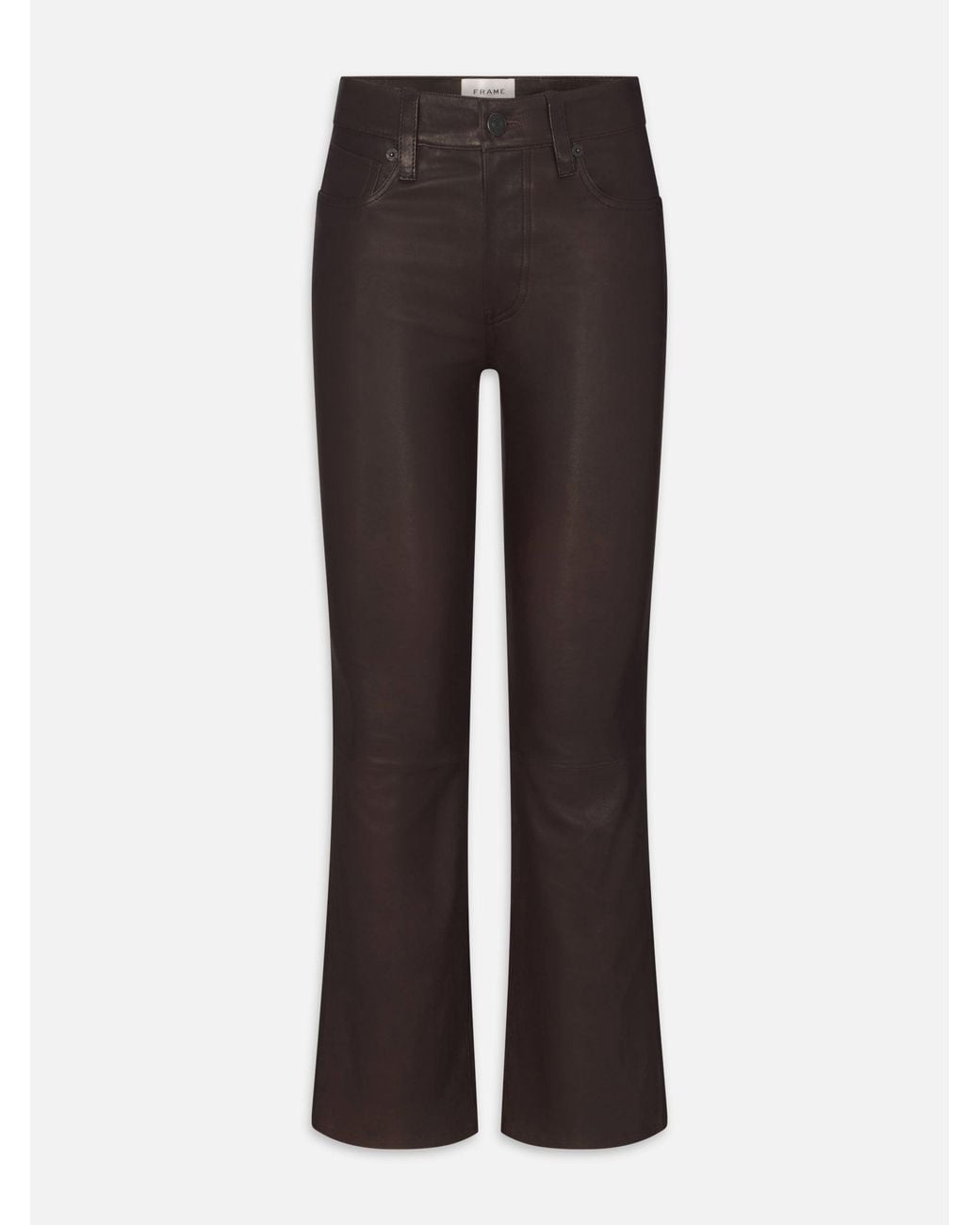 FRAME Black The Leather Reboot Crop