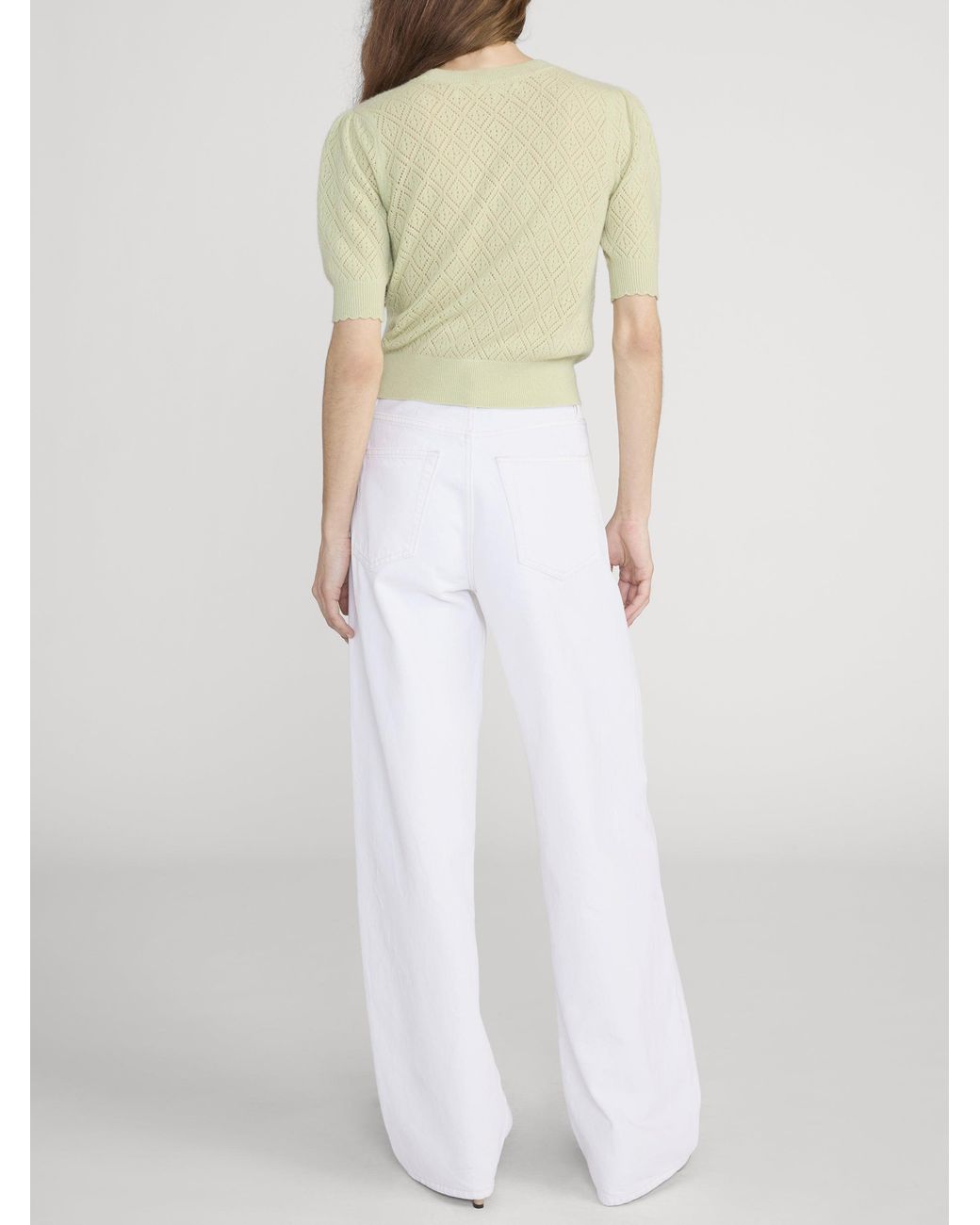 FRAME Green The Delicate Cashmere Sweater