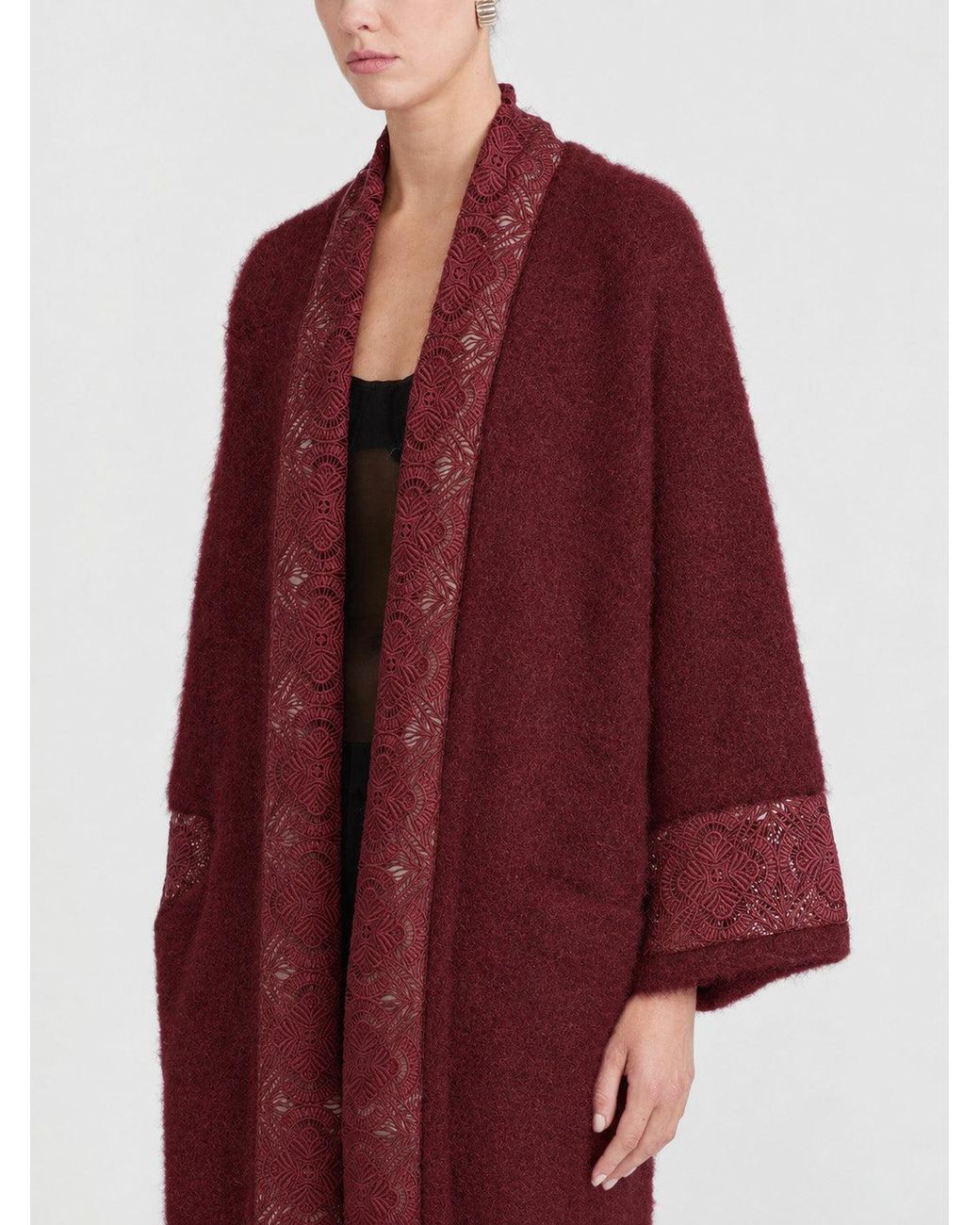 FRAME The Brushed Embroidered Coat