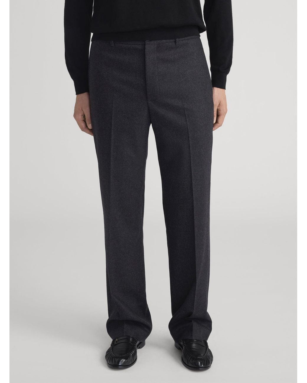 FRAME Black Straight Leg Trousers for men