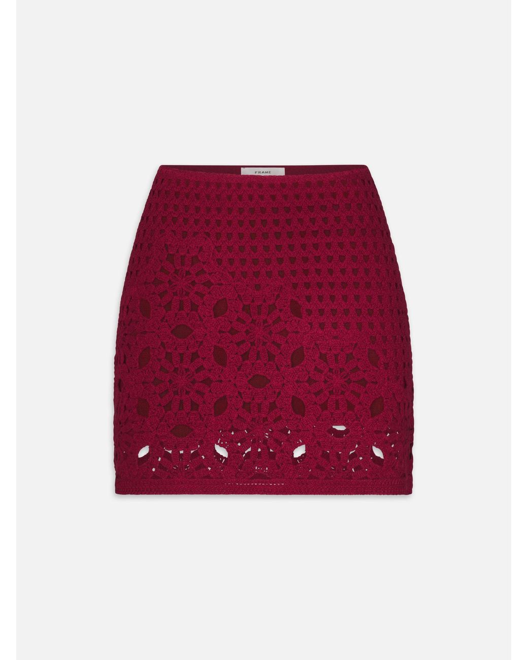 FRAME Red The Postcard Skirt