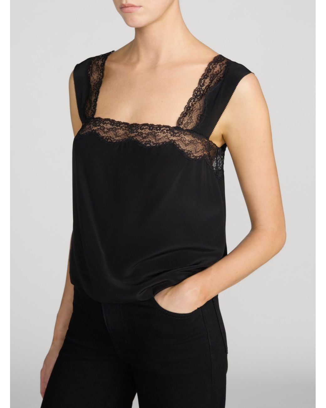 FRAME Black The Chandelier Cami
