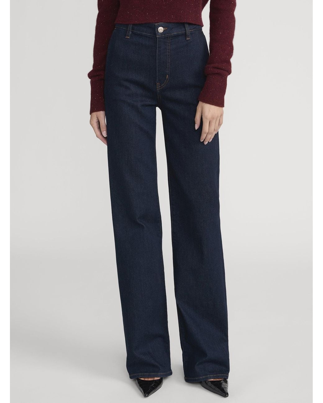 FRAME Blue The Straight Trouser