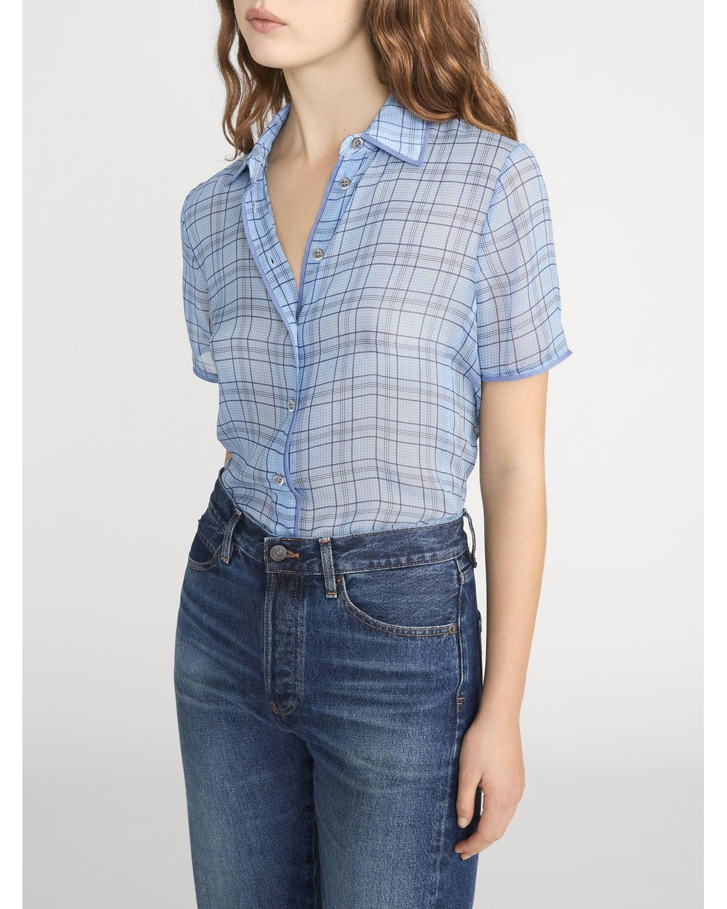 FRAME Blue The Essential Top