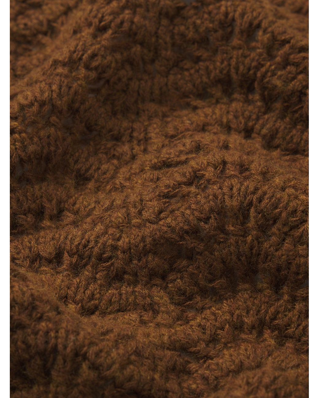 FRAME Brown The Chevron Knit Cardi