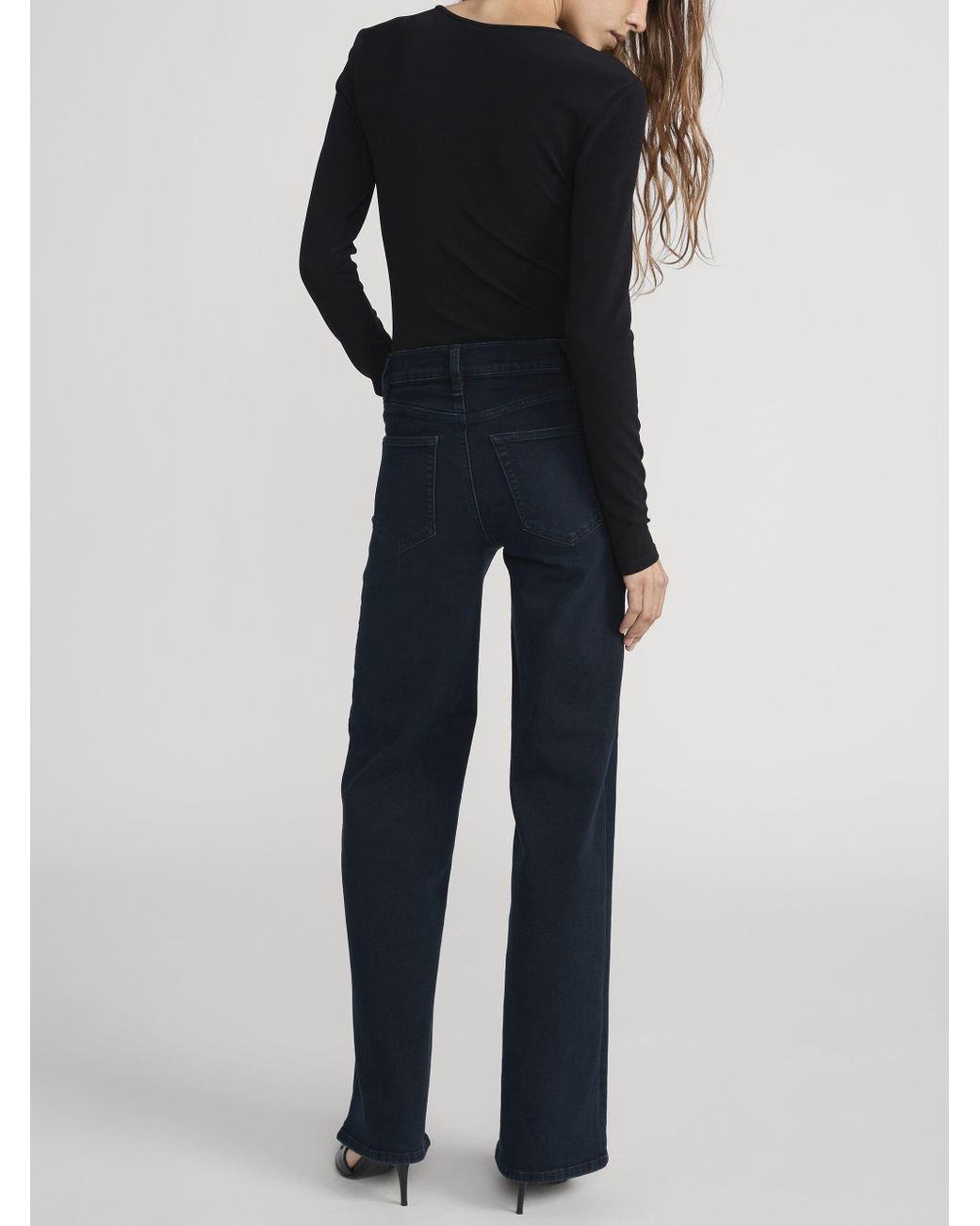 FRAME Blue The Keyhole Top