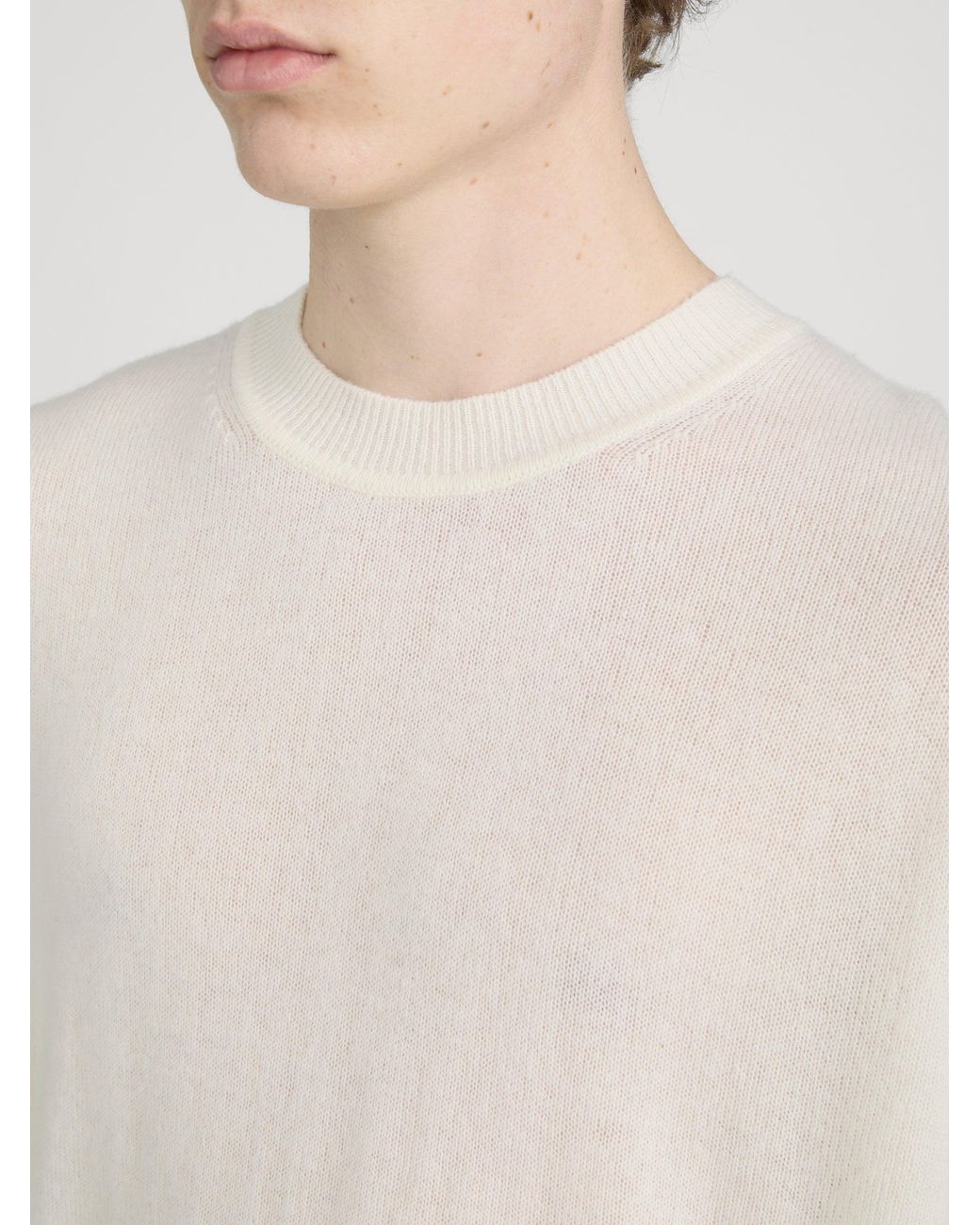 FRAME White Lightweight Cashmere Blend Sweater for men