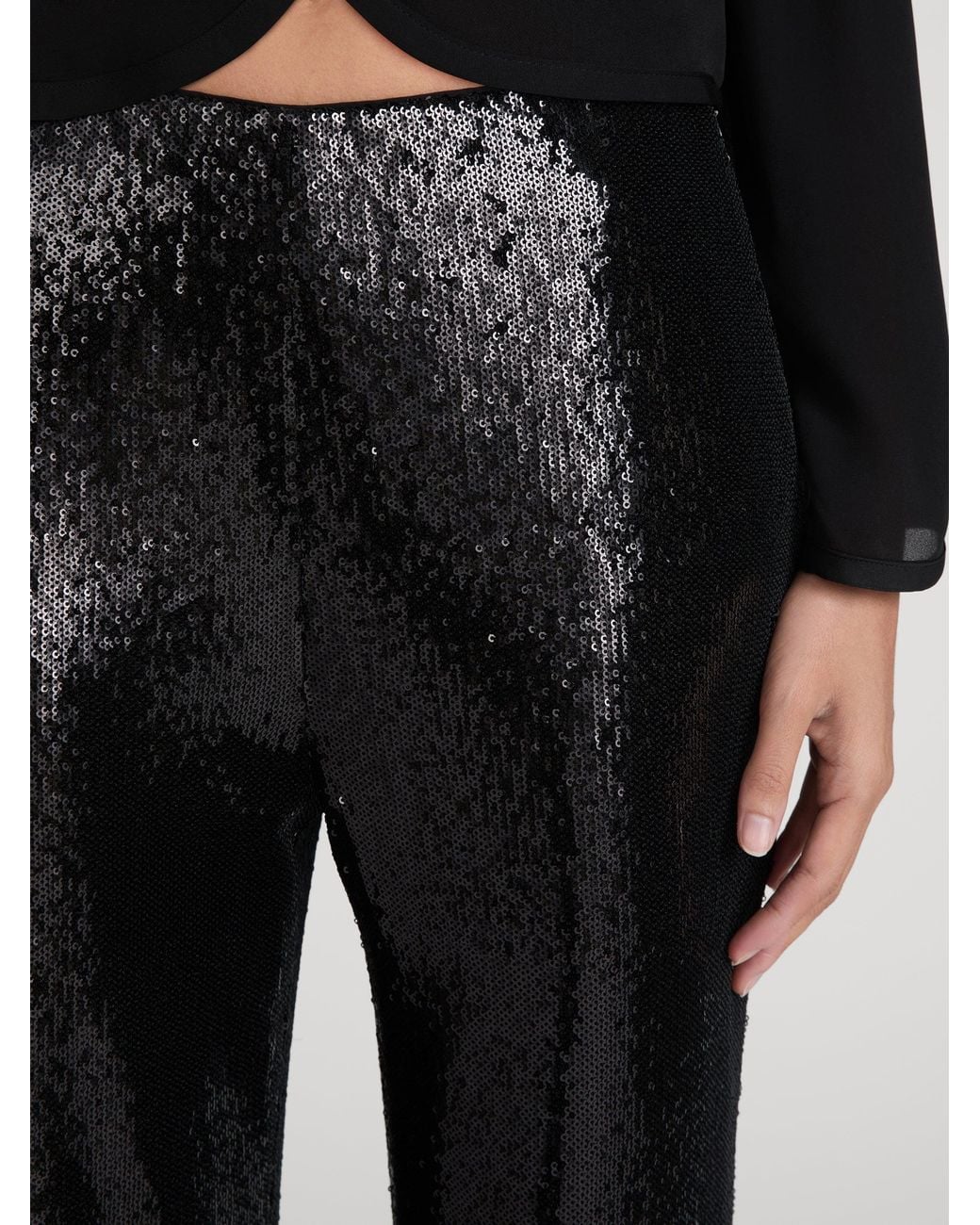 FRAME Black The Micro Sequin Pant