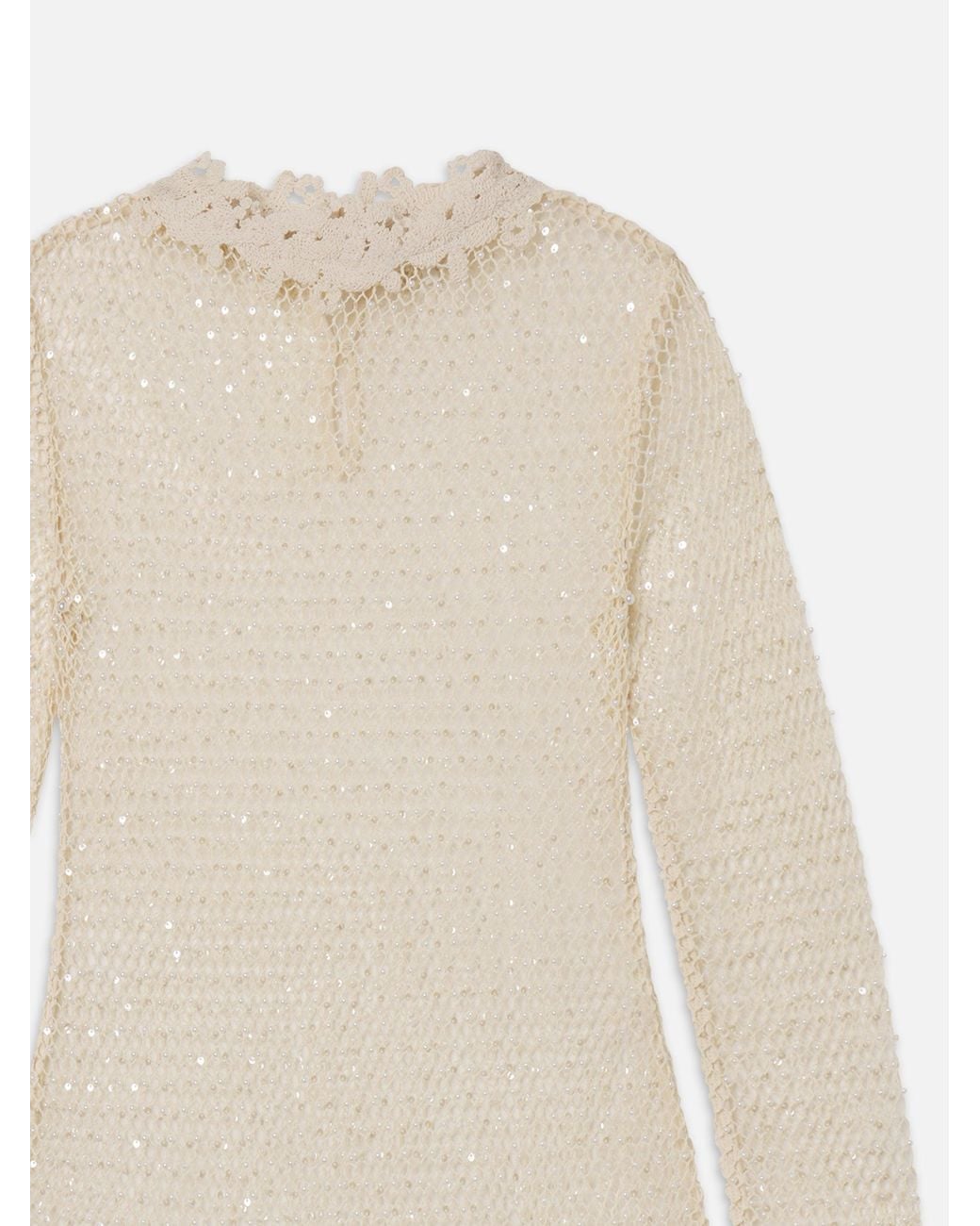 FRAME White The Mesh Glimmer Top