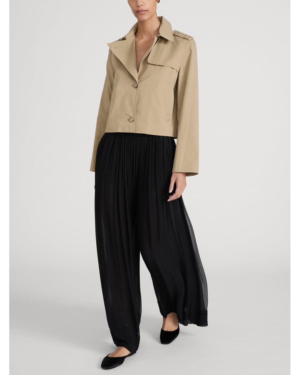 FRAME Green The Short Trench Jacket