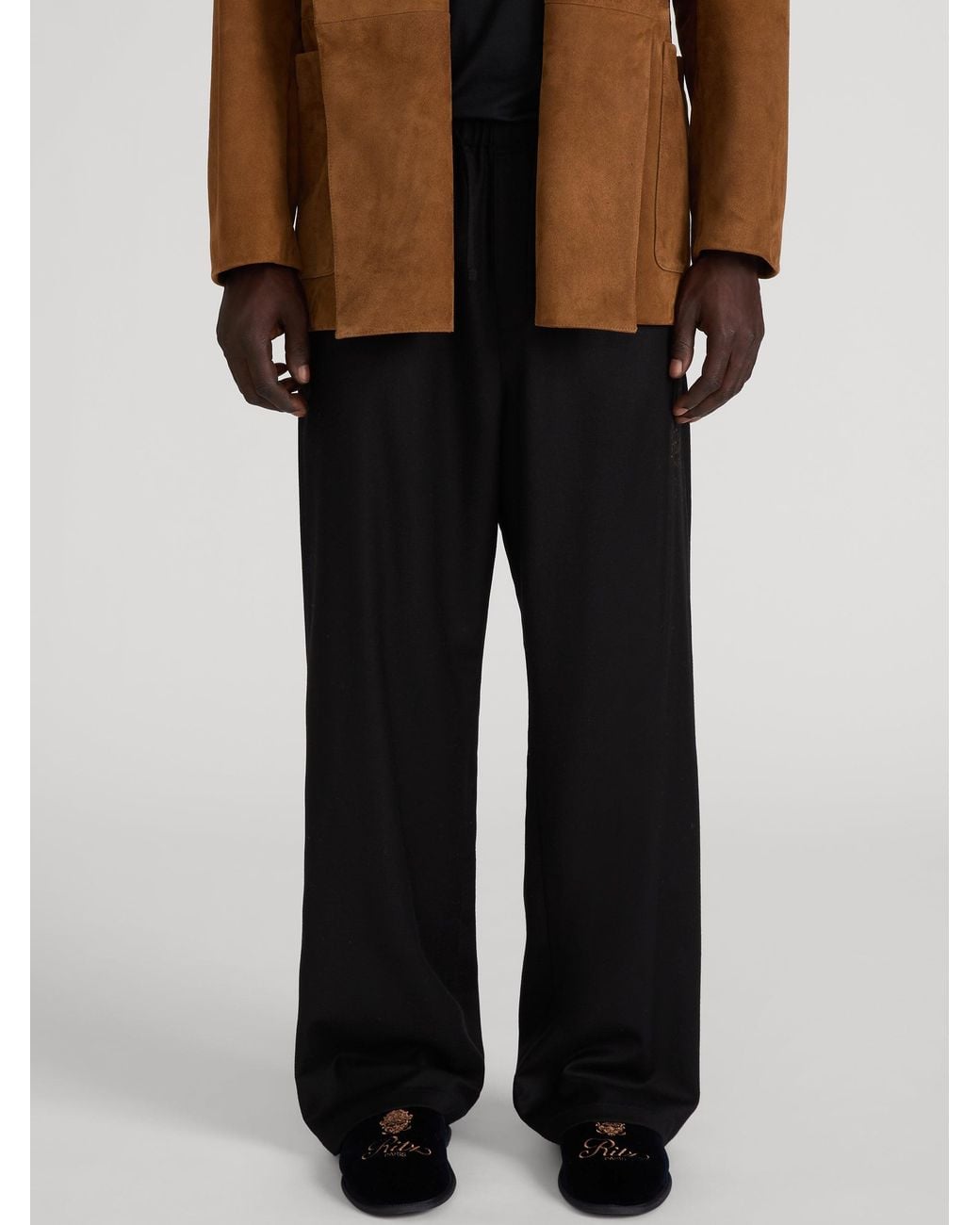FRAME Black The Ritz Pyjama Pants for men