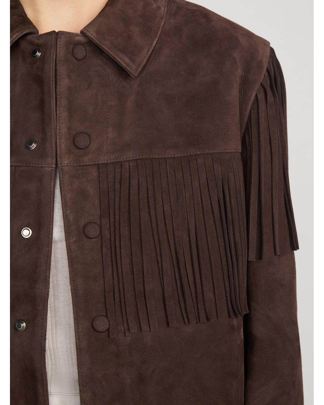 FRAME Brown The Suede Rodeo Jacket