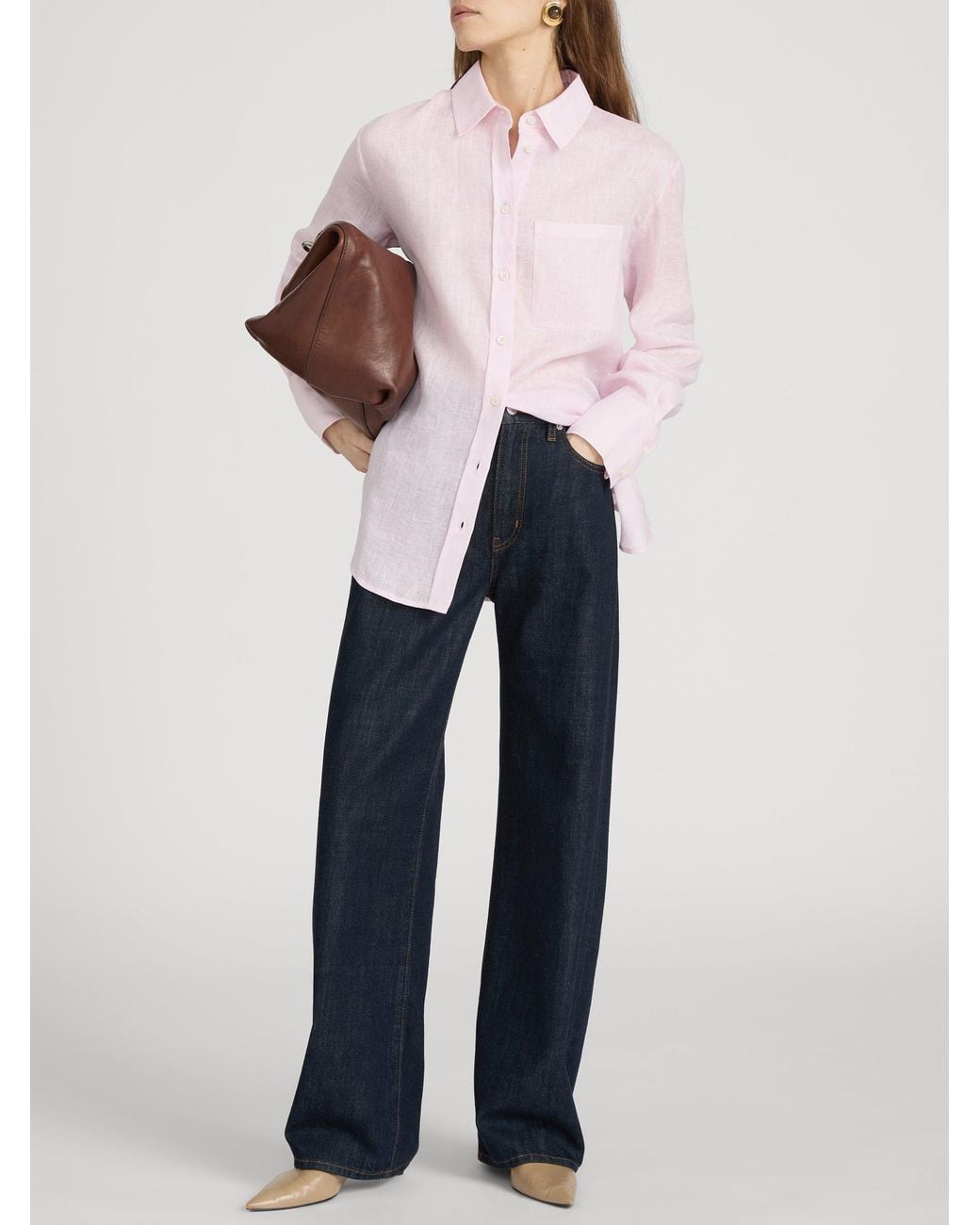 FRAME Pink The Linen Boy Shirt