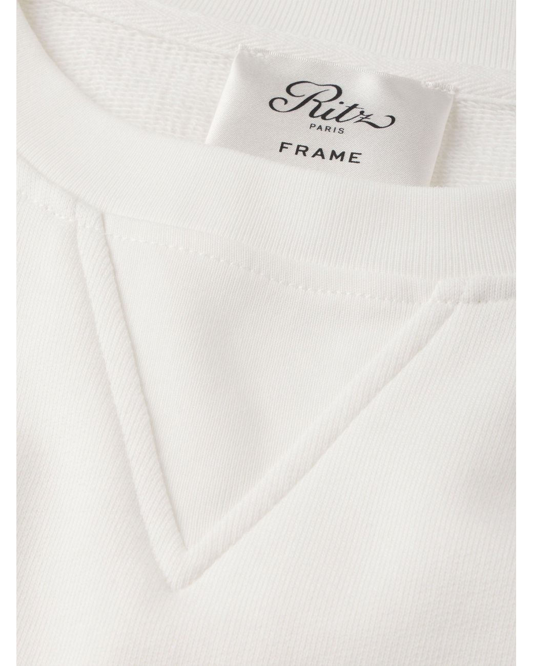 FRAME White Ritz Tonal Logo Crewneck