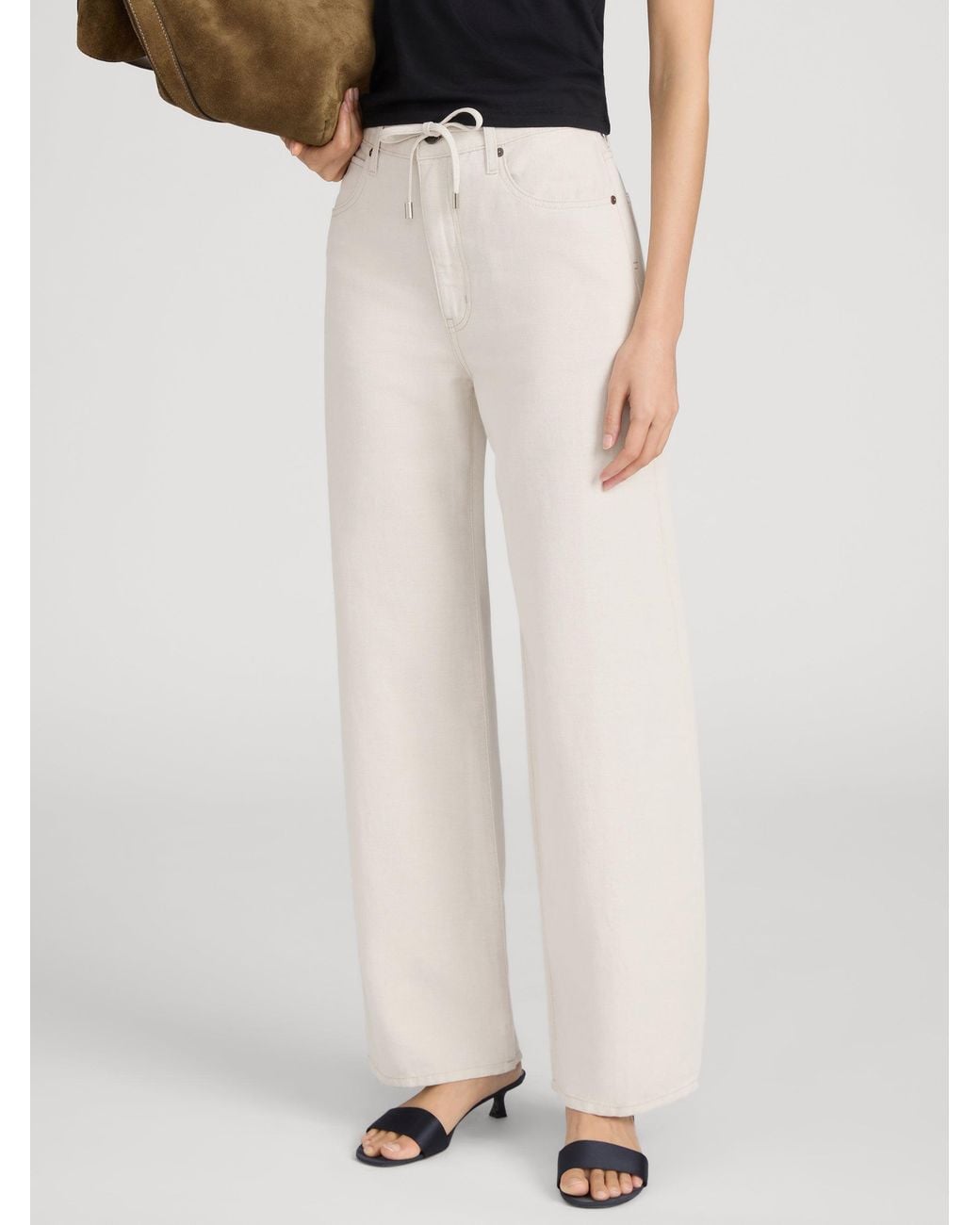 FRAME White The Off Duty Drawstring Bow