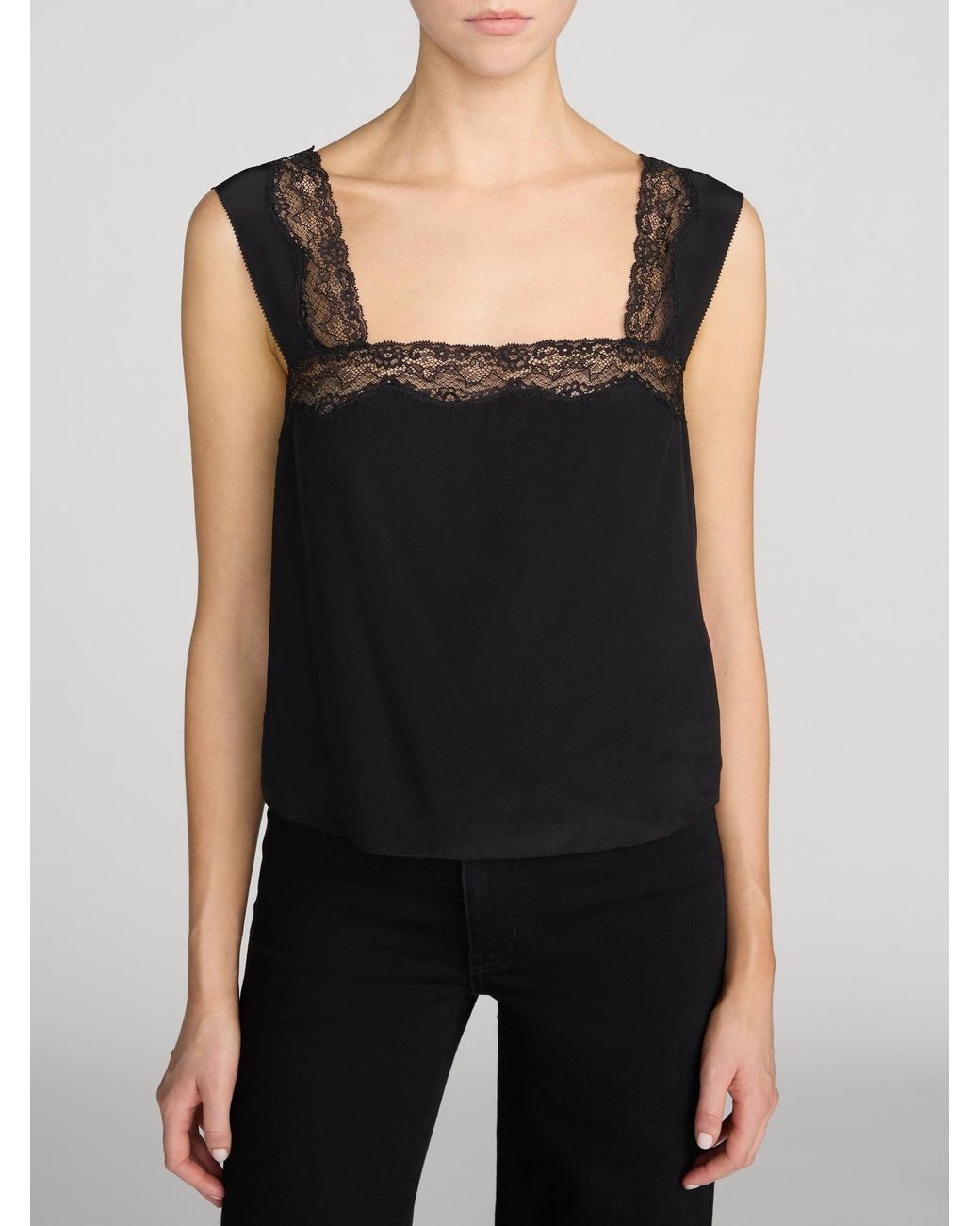 FRAME Black The Chandelier Cami