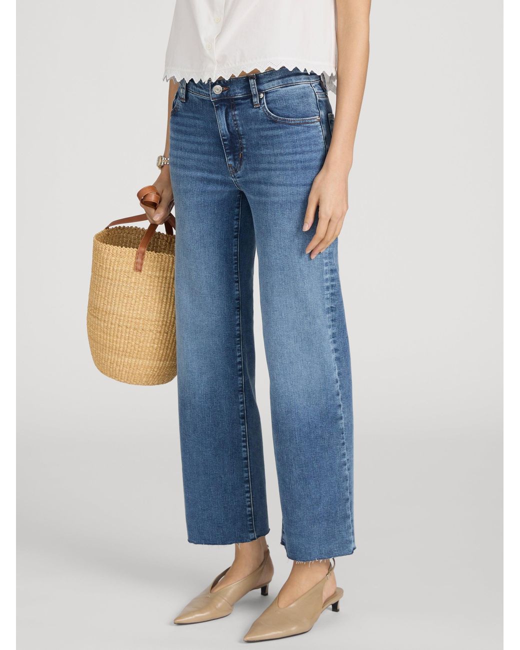 FRAME Blue Dark The Mellow Mid Rise Jeans