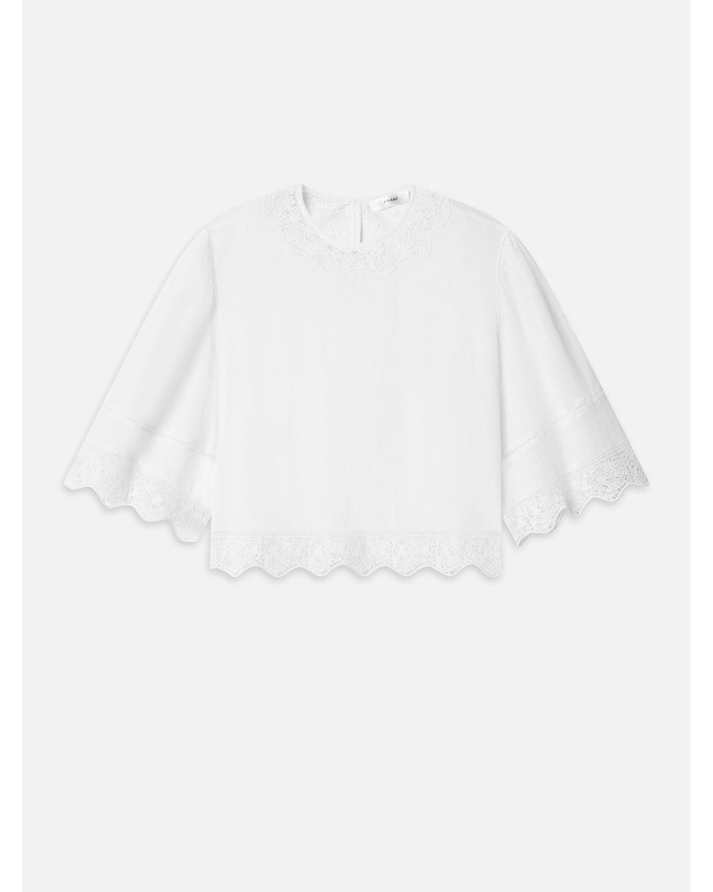 FRAME White The Embroidered Top