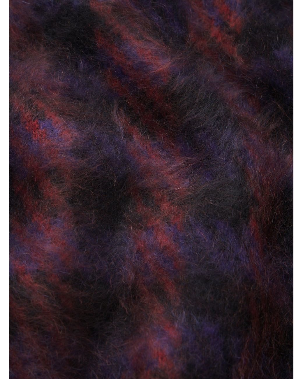 FRAME Purple The Brushed Houndstooth Cardi