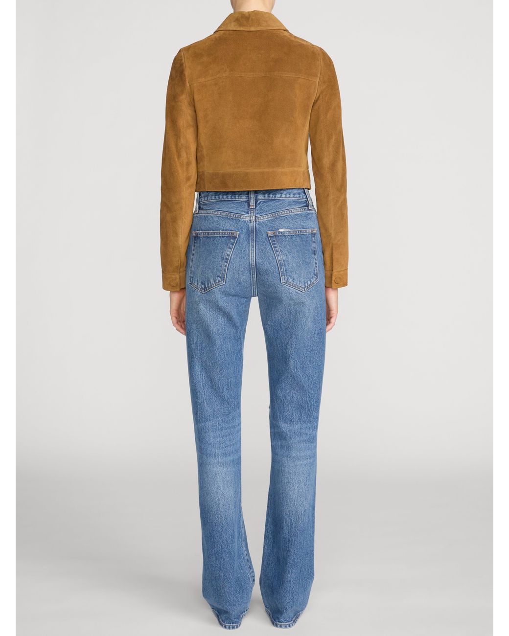 FRAME Brown The Suede Small Jacket