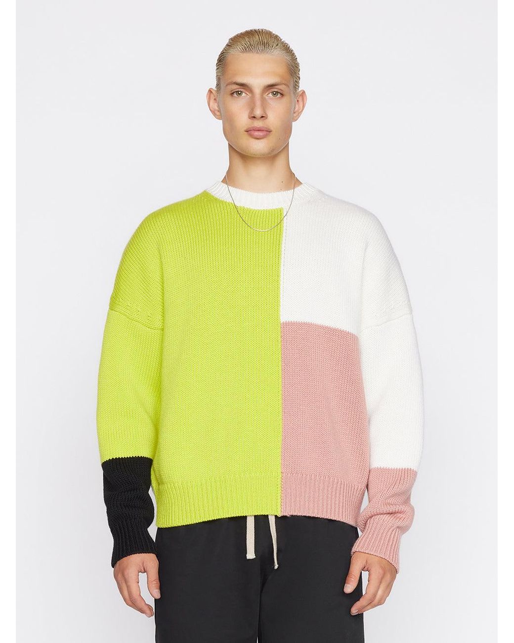FRAME Color Block Sweater for Men | Lyst