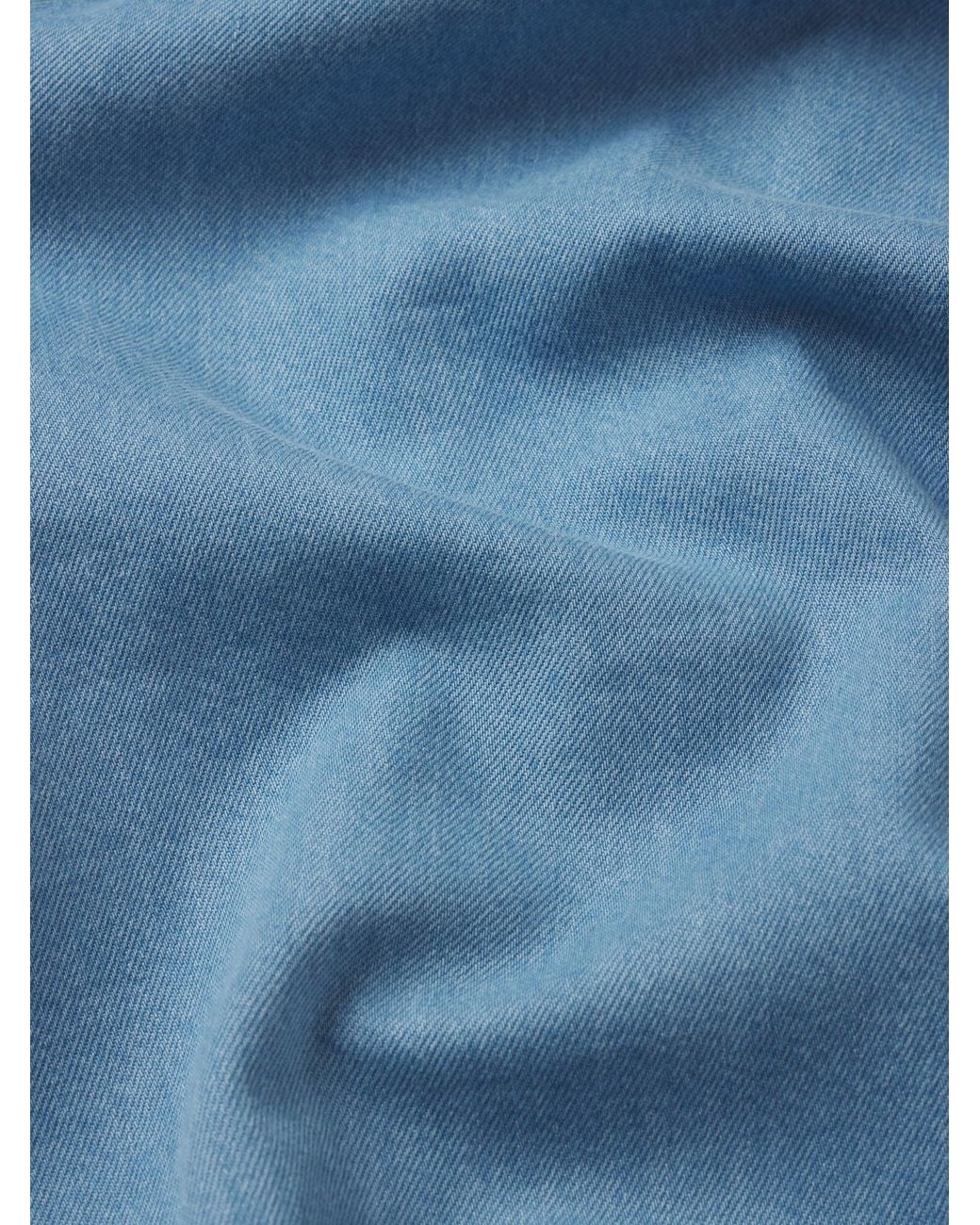 FRAME Blue The Denim Modern Tie Blouse